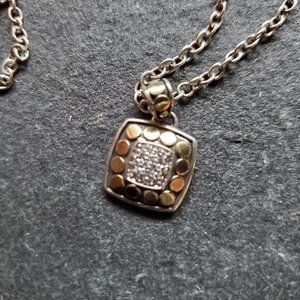 JOHN HARDY Dot Gold & Silver Diamond Pave Necklace